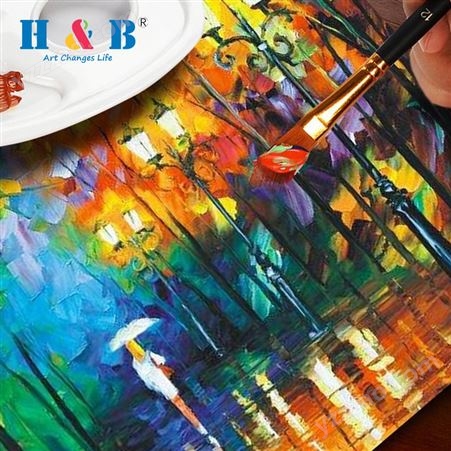 H&B丙烯颜料套装美术绘画 12ml单支手绘 diy墙绘涂鸦颜料24色